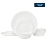 Corelle® Winter Frost White Dinnerware Set – Service for 6 + Salad Plates