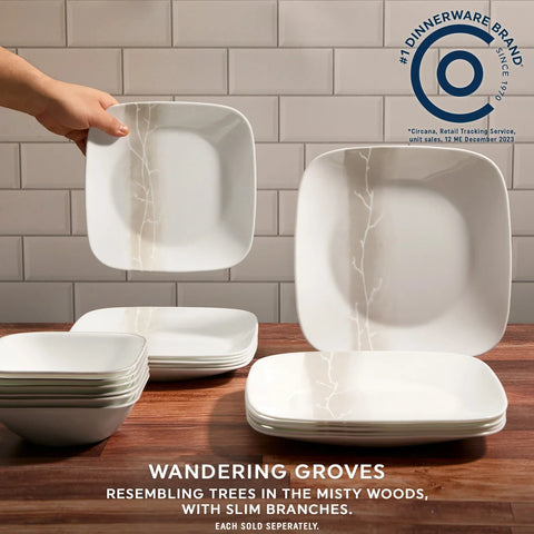 Corelle® Square Wandering Grove 9" Salad Plate