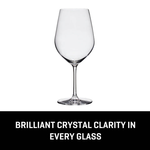 Lucaris Tokyo Temptation Bordeaux Glasses (4-Pieces), 21-ounce, Dishwasher Safe, Lead-free Crystalline